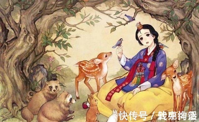 小红帽$当迪士尼角色穿上韩服,白雪公主气质优雅,小红帽和大灰狼好般配