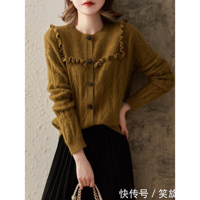 基础毛衣搭配也能穿出时髦范,轻奢又通勤,元旦出游这么一身特美