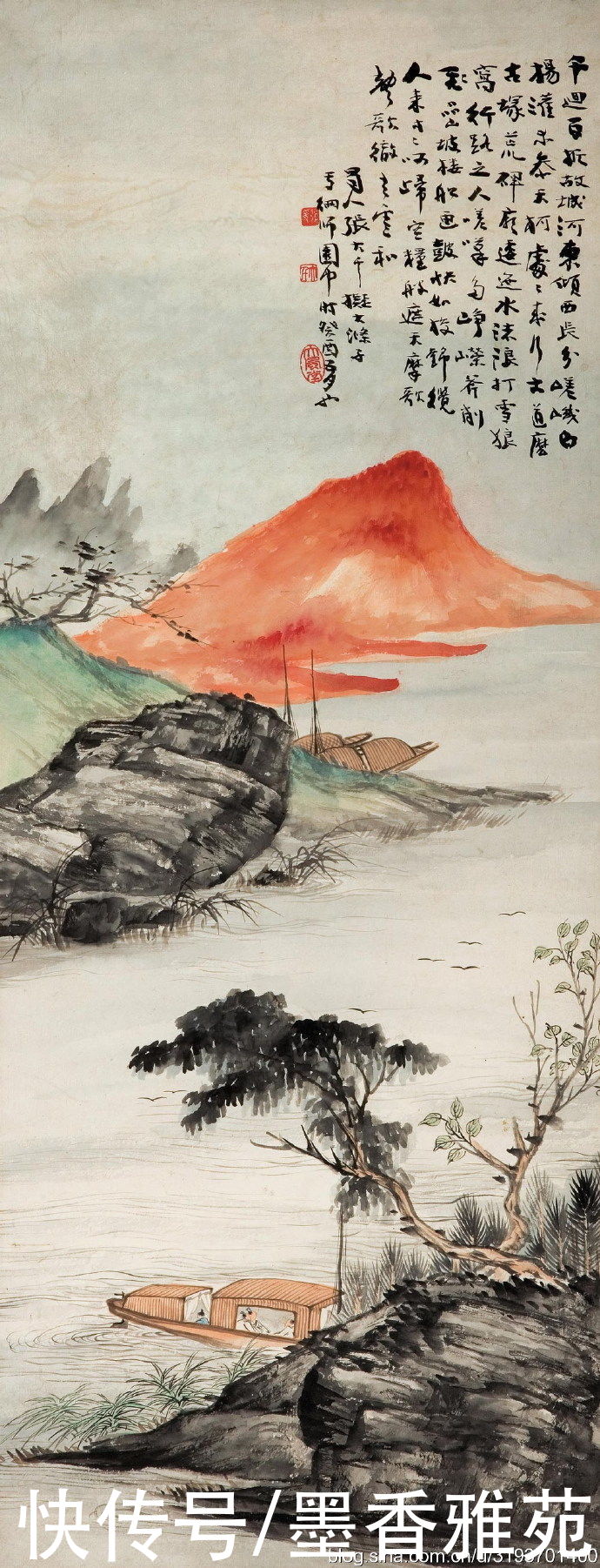 山水画|富丽堂皇——大师张大千精品金碧山水画作品欣赏