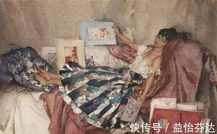 水彩!他是最会画人体画作的 世界顶尖级水彩大师