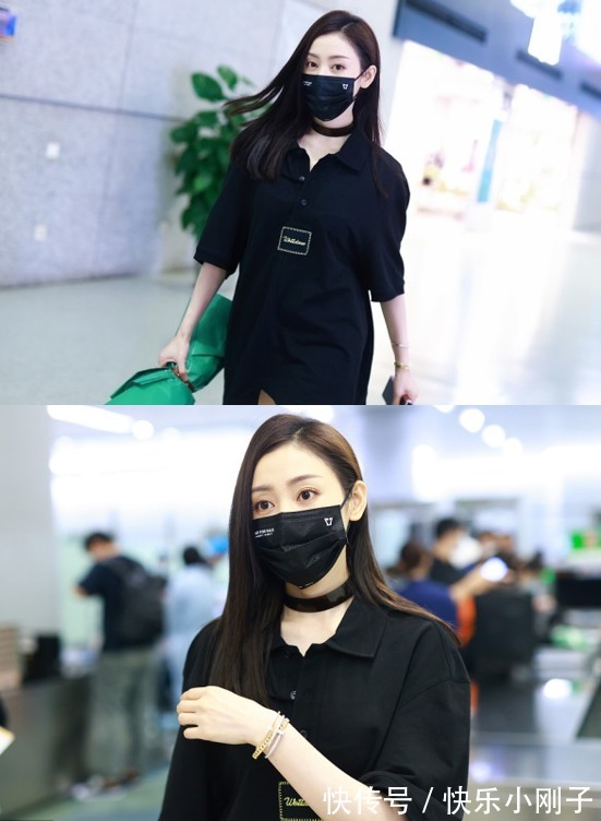 服饰 时尚穿搭，美女穿黑色吊带，十分的动人