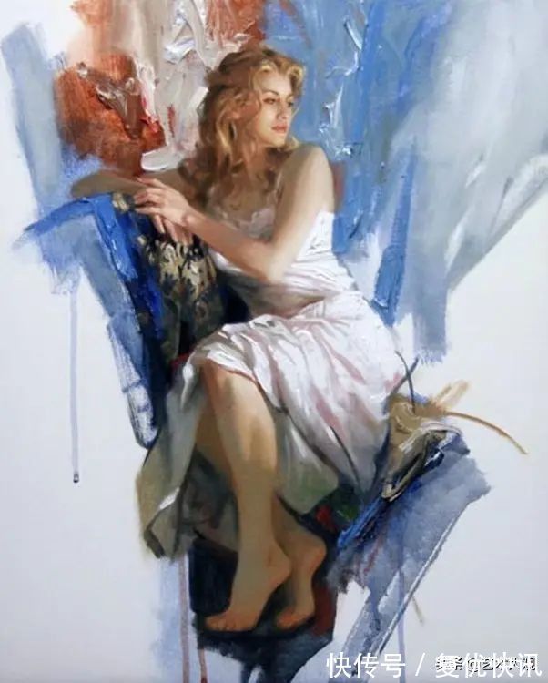 绘画@西式风格淑女绘画——当代画家Richard S. Johnson人物油画欣赏