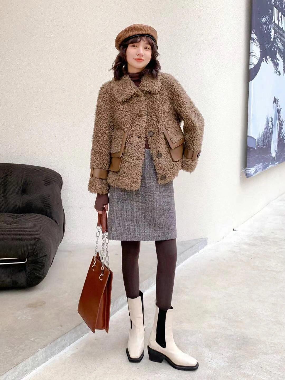 搭配|今年火了一种单品叫“颗粒绒外套”,软糯舒适又保暖,洋气百搭