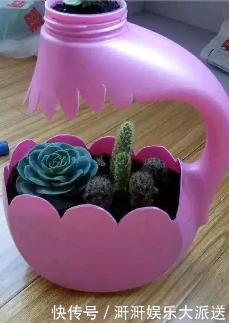 洗衣液|家中用完的“洗衣液桶”别丢了，剪上2刀，秒变养花神器，太美了