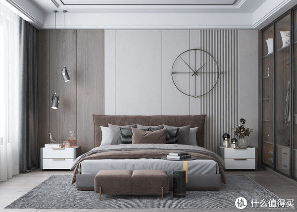 木饰面|卧室背景墙别放空，这样设计美极了