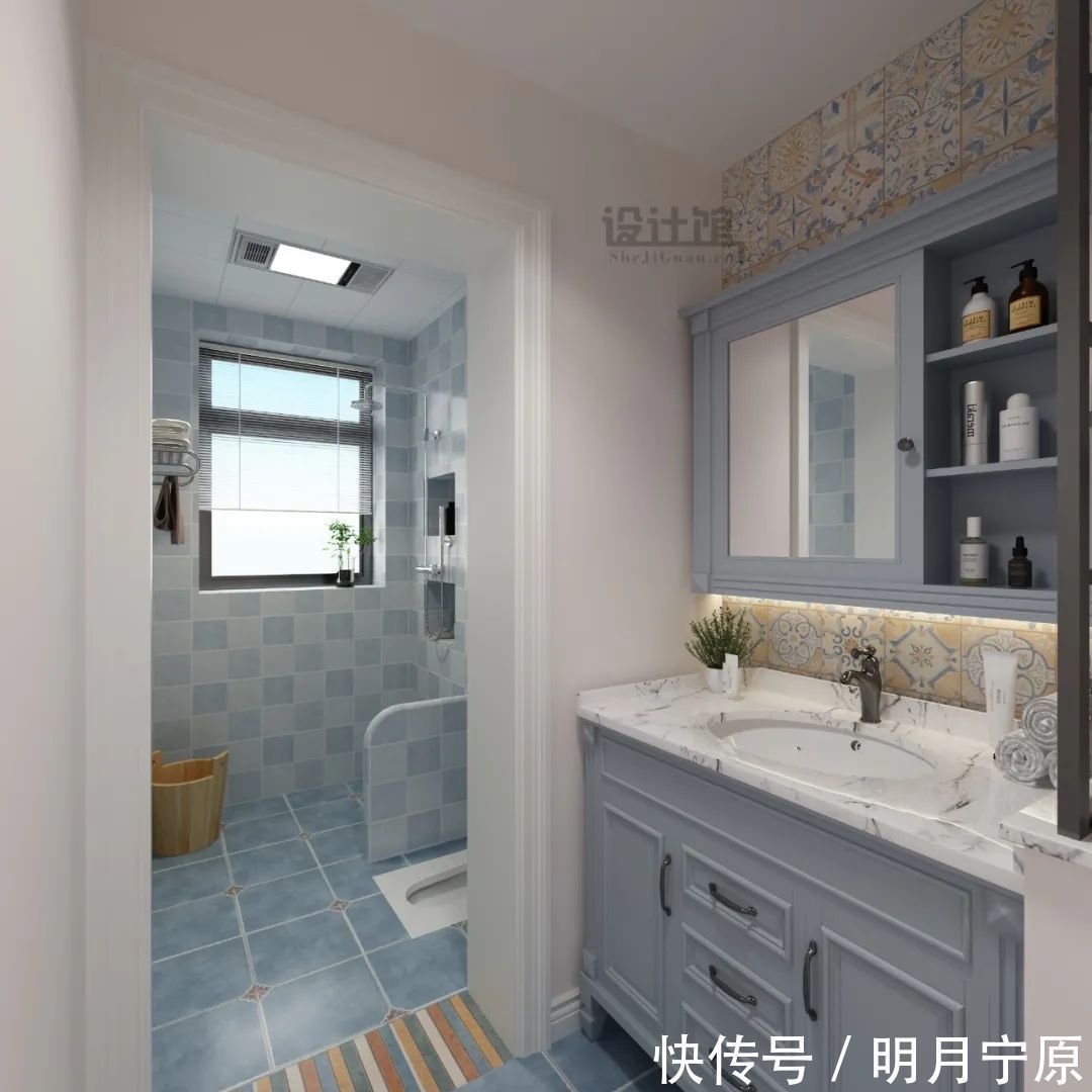 拼色系|卫生间贴什么瓷砖?不光要好看,防滑与打理也很关键