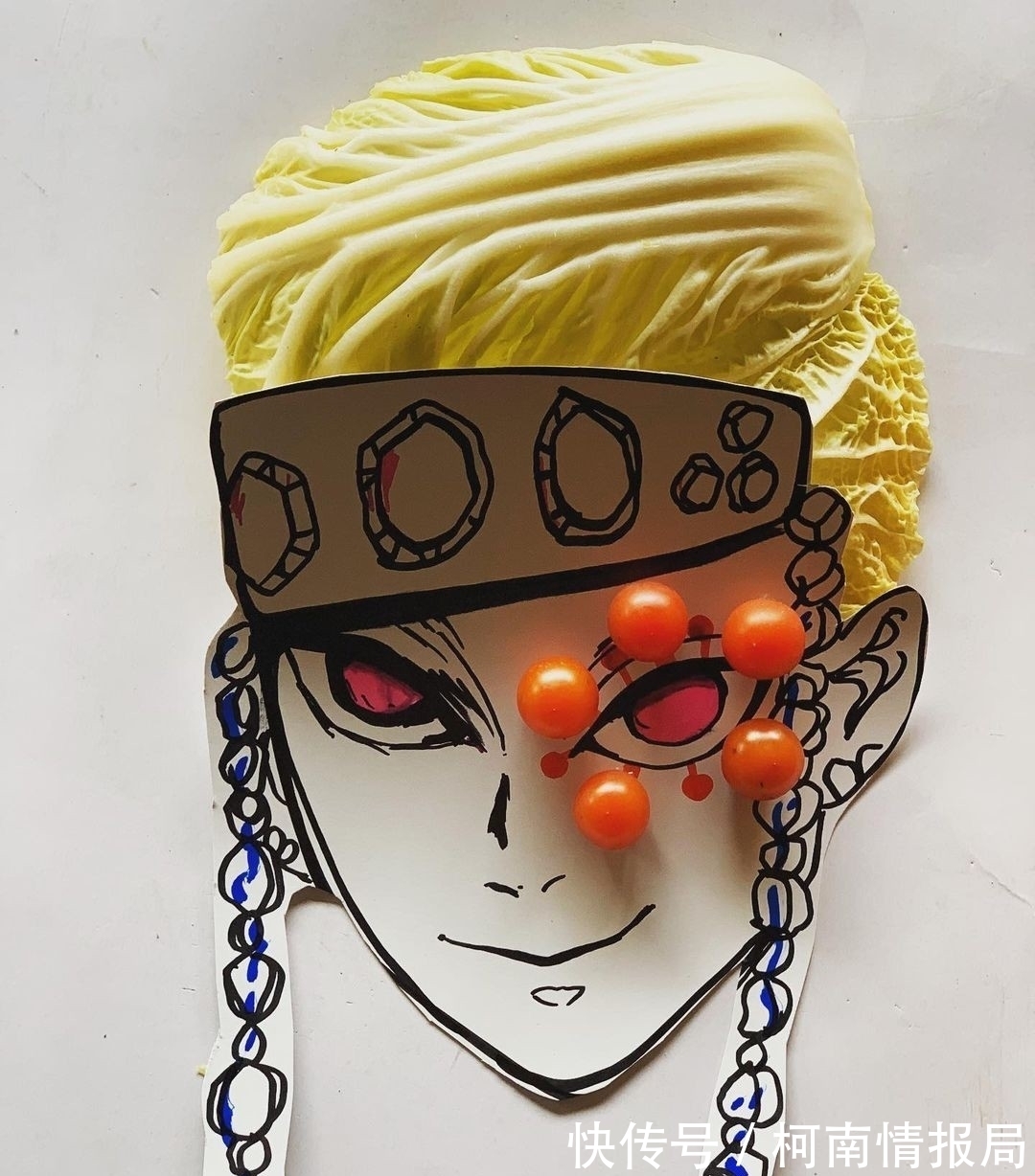 伊之助|蔬菜版《鬼灭之刃》，祢豆子改叼黄瓜，伊之助只是一片生菜叶？