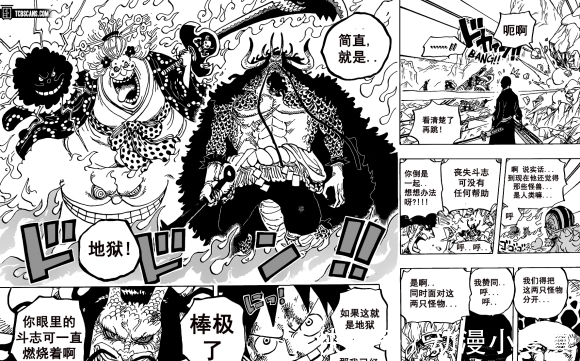 童子|海贼王1008话汉化,凯多人兽形被丑哭,罗开始分兵解决两大四皇