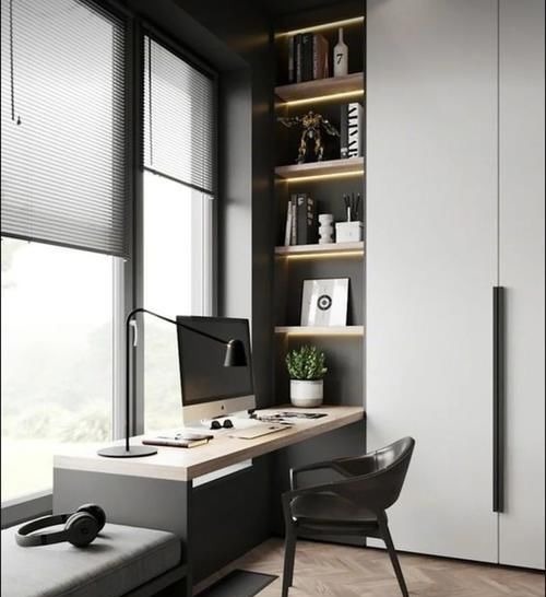 实用|别再占用柜子面积打书桌了，把书桌横过来装窗下，省空间更实用！