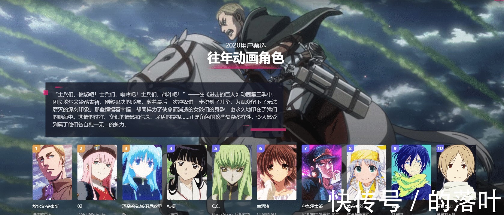 榜单|B站2020年度动漫榜单,巨人成民选最大赢家,网友永远滴神