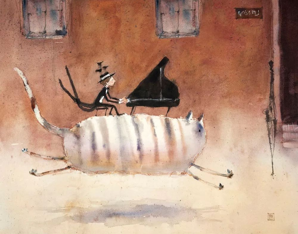 治愈插画$治愈插画:童年,像一个流丽繁复的梦