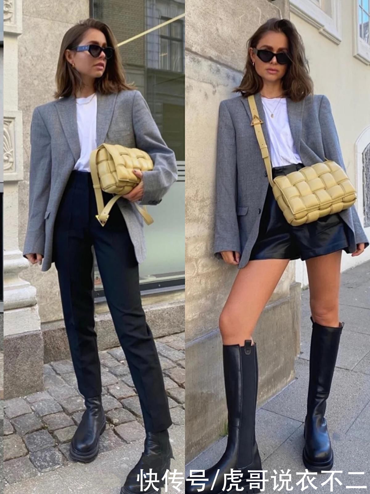 西装不一定要搭西裤，试试这几种时髦搭配，通勤出行简约又高级