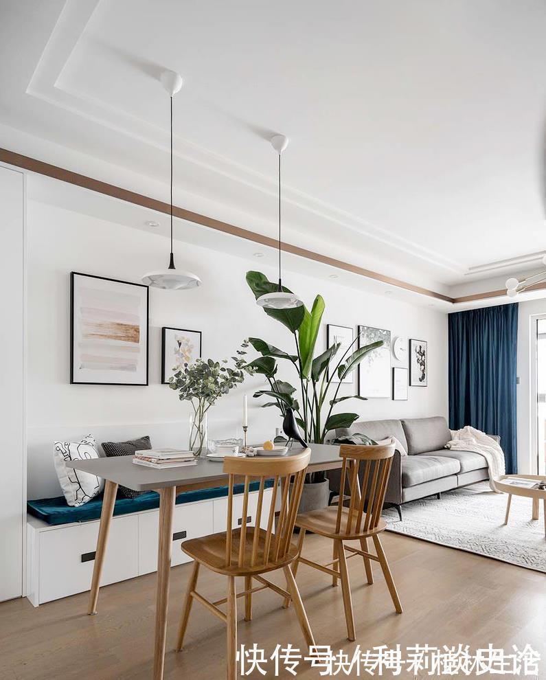 北欧风|看看人家的设计,110㎡简约北欧风,清新明亮有格调!美翻了