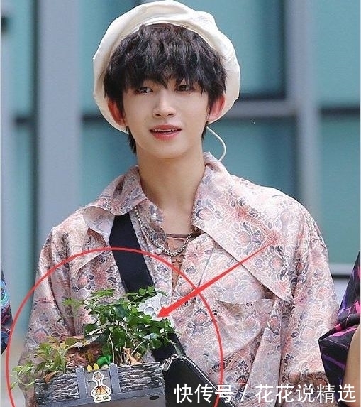 刘宇 INTO1离岛一人带一件物品:刘宇带盆花,AK在搞笑?