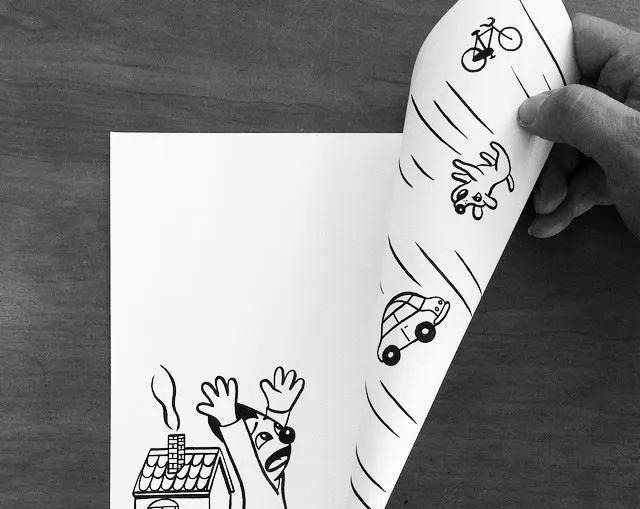 插画#一张纸玩起了3D游戏,网友评论只有无聊又有才的人才能做到