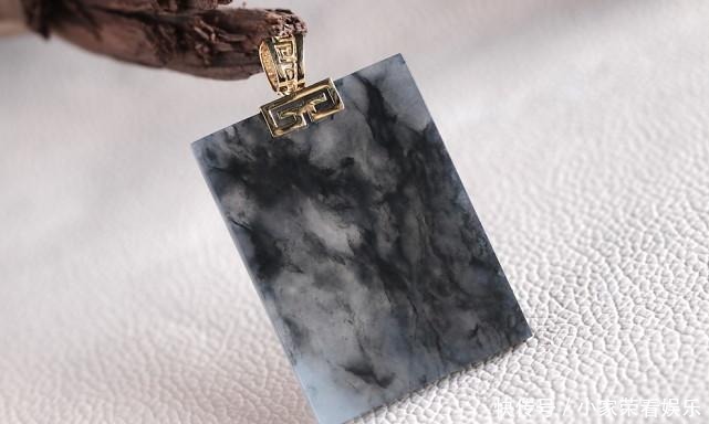 天然|翡翠里的水墨画——天然黑冰意境非凡