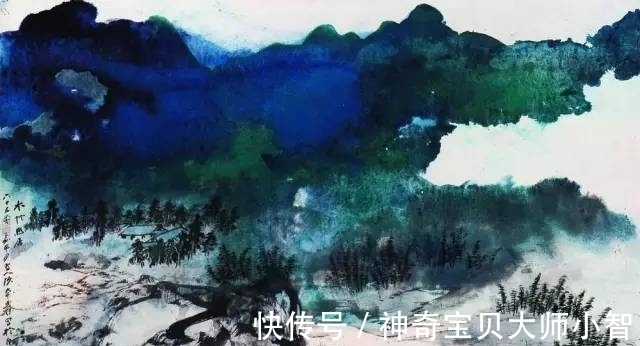 大师@泼彩山水画的最高境界,五百年第一人张大千!