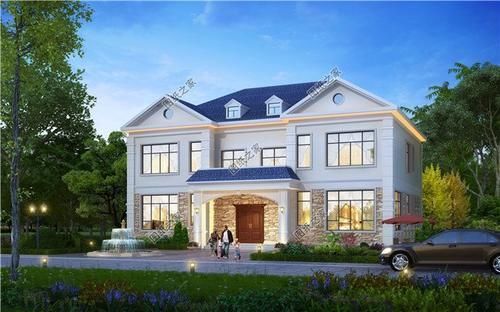 展示|农村两户连体二层别墅，省钱又省力，两家人齐聚一堂