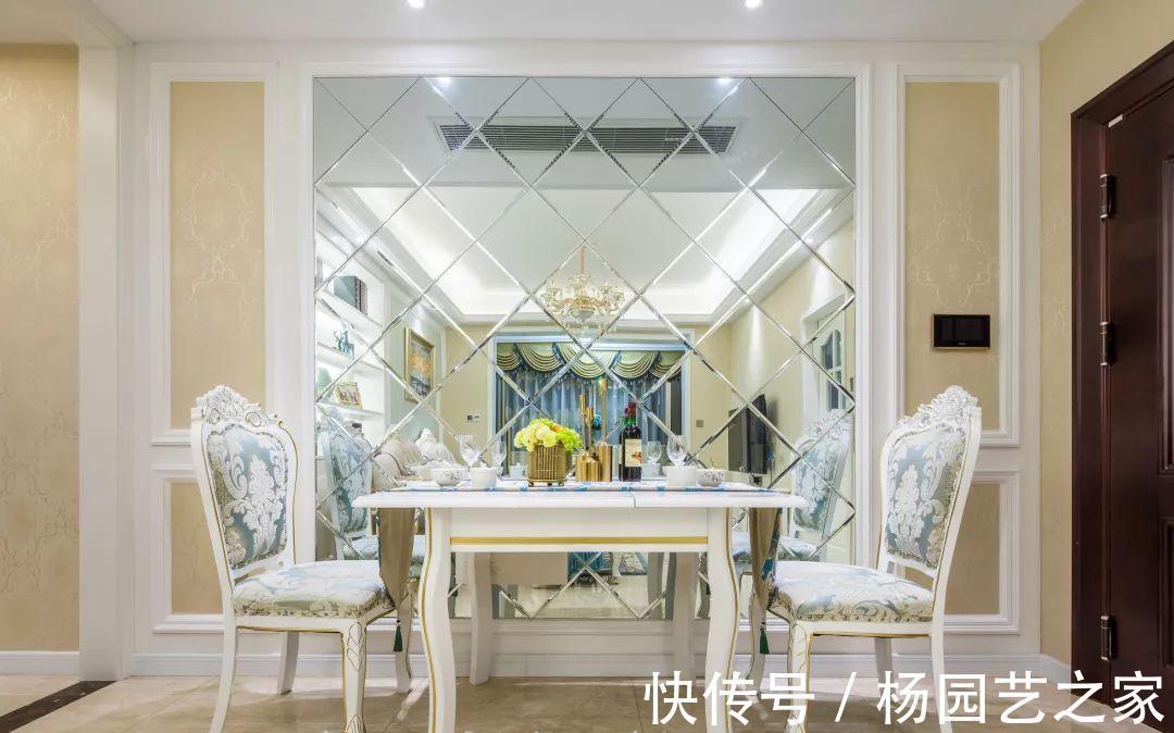 电视背景墙|107平欧式小三居,整体大气又别致,小户型也不输气质!