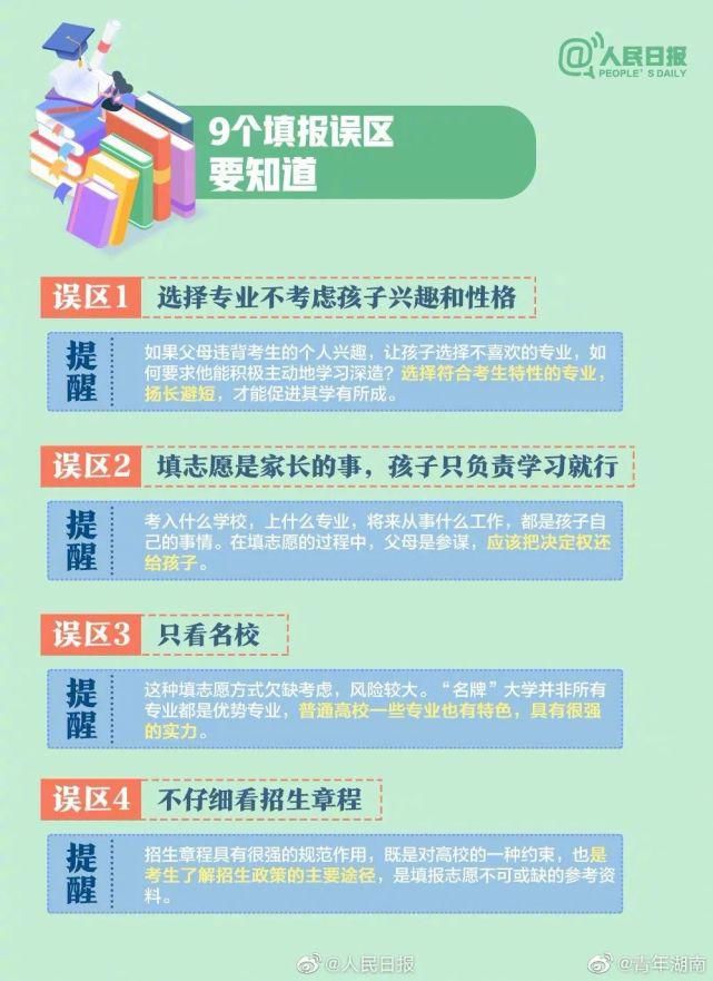 九大|人民日报教你挑大学、选专业，八大热门问题，九大报考误区，赶紧收藏