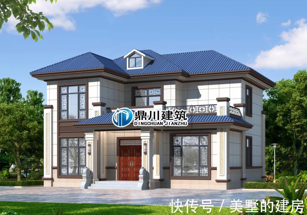 传统|5款新中式二层农村别墅，低调大气，中式传统美永不过时