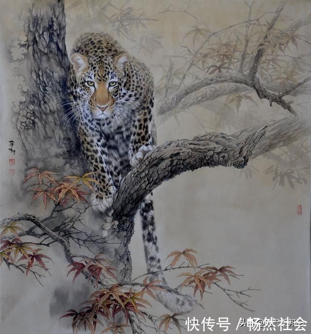 大师|当代工笔领军人物李喆,他创作的工笔画鸟语花香、走兽顽皮可爱