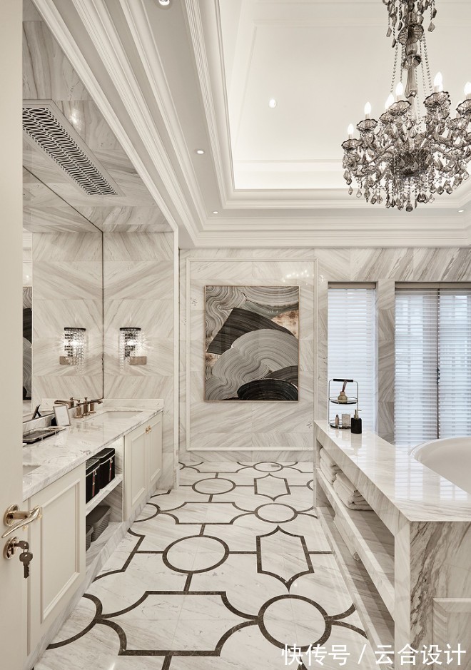 大理石|600㎡豪宅别墅,装修出来的轻奢风有多牛?
