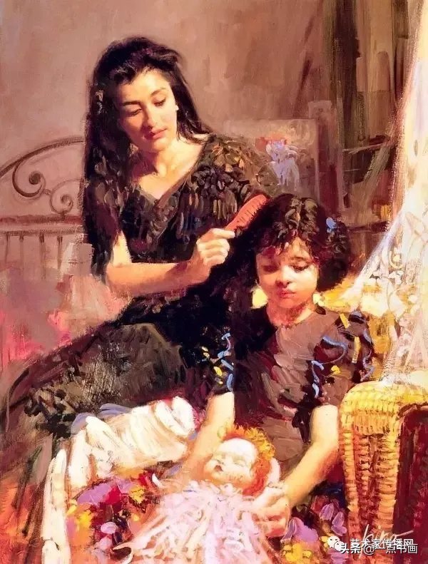 美术学院$皮诺德埃尼的油画人物,色彩斑斓,动静结合,光彩照人