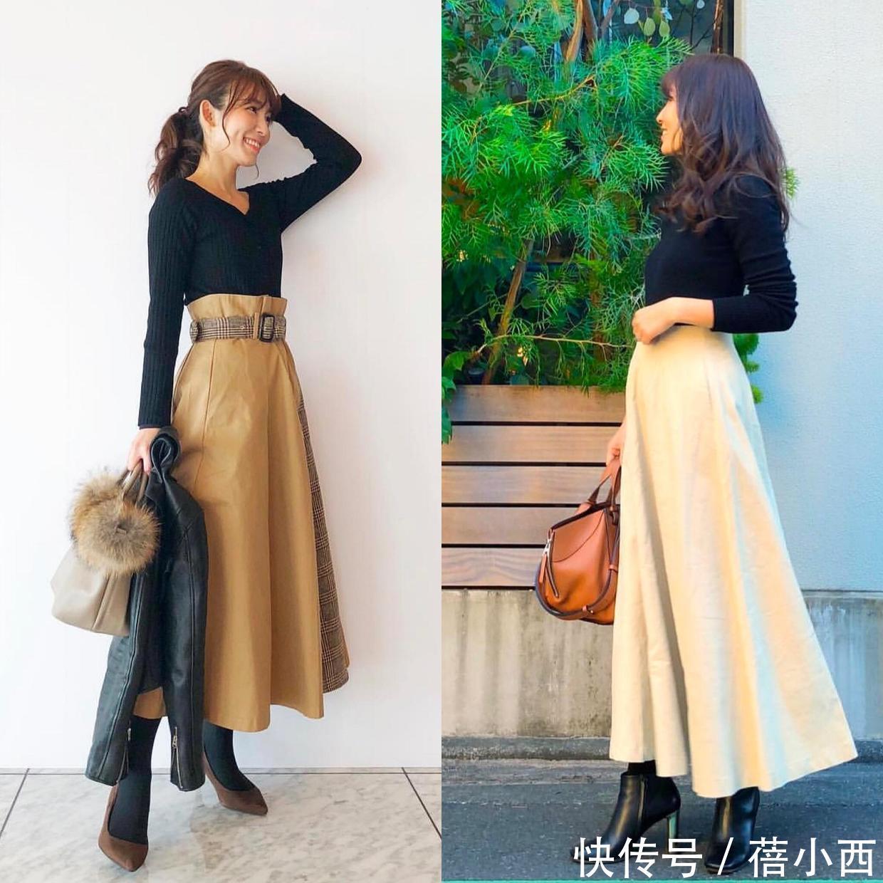 牛仔|真正有高级感的女人,早秋第1件单品首选“半身裙”,chic又洋气