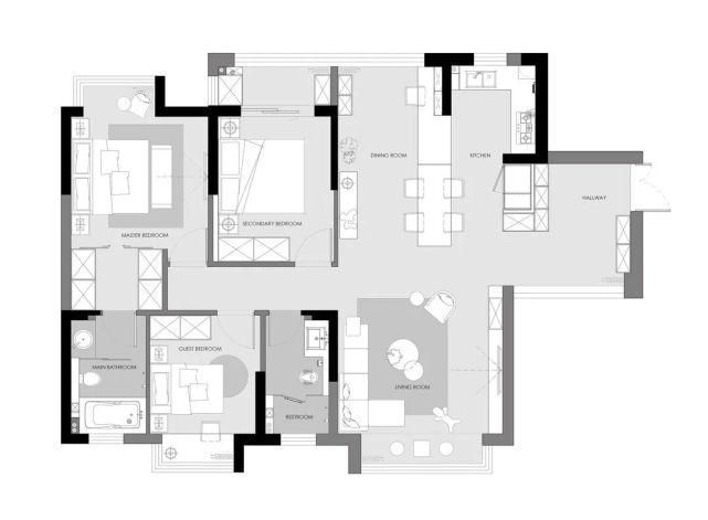 衣帽间!巧用玄关,引入西厨岛台,打造LDK式客餐厨的日式氛围家