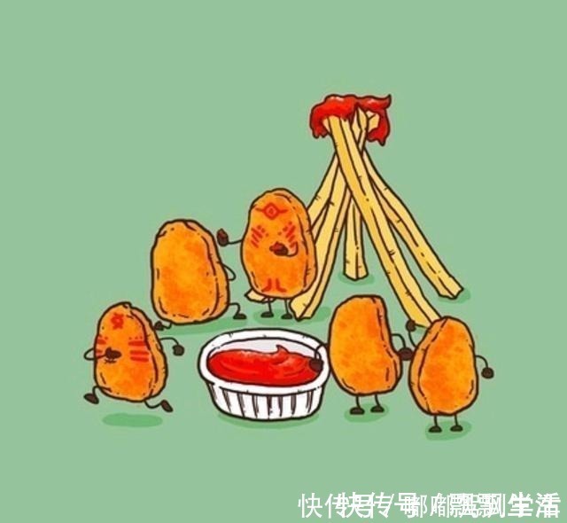 红烧肉|如此有趣可爱的美食插画,真的不得不佩服插画师的脑洞