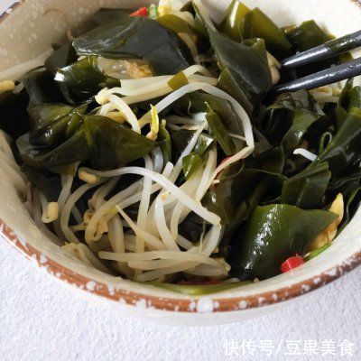 黄豆芽拌海带#白色情人节限定美味#