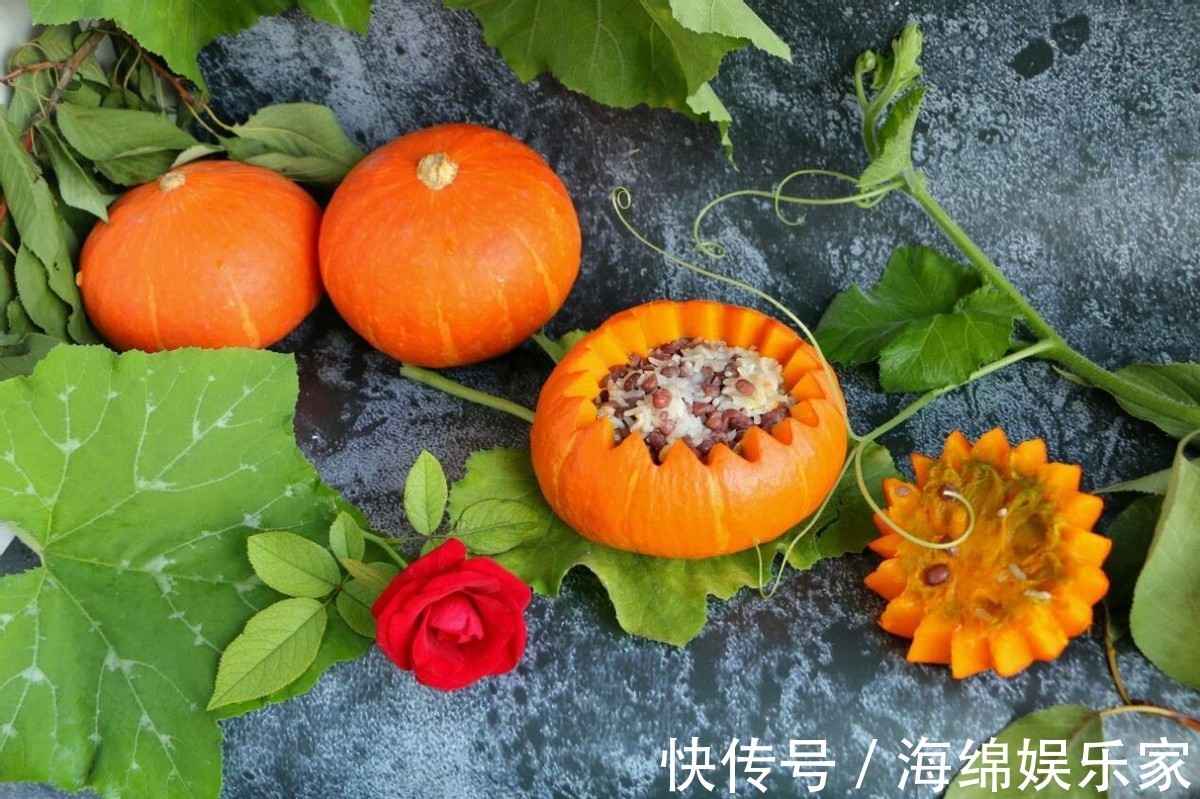 造型|造型可爱的红豆糯米南瓜盅，颜值高，味道好，看着就想吃
