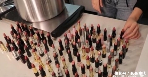 颜色|200支口红，混合起来是什么色号？网友：颜色也太美了吧