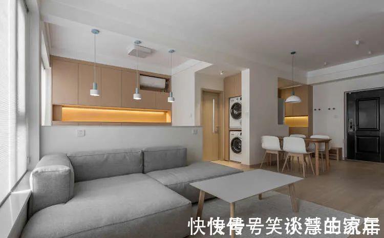 功能区|50㎡小户型两居室,坚持素色主义,进门一眼就喜欢上了