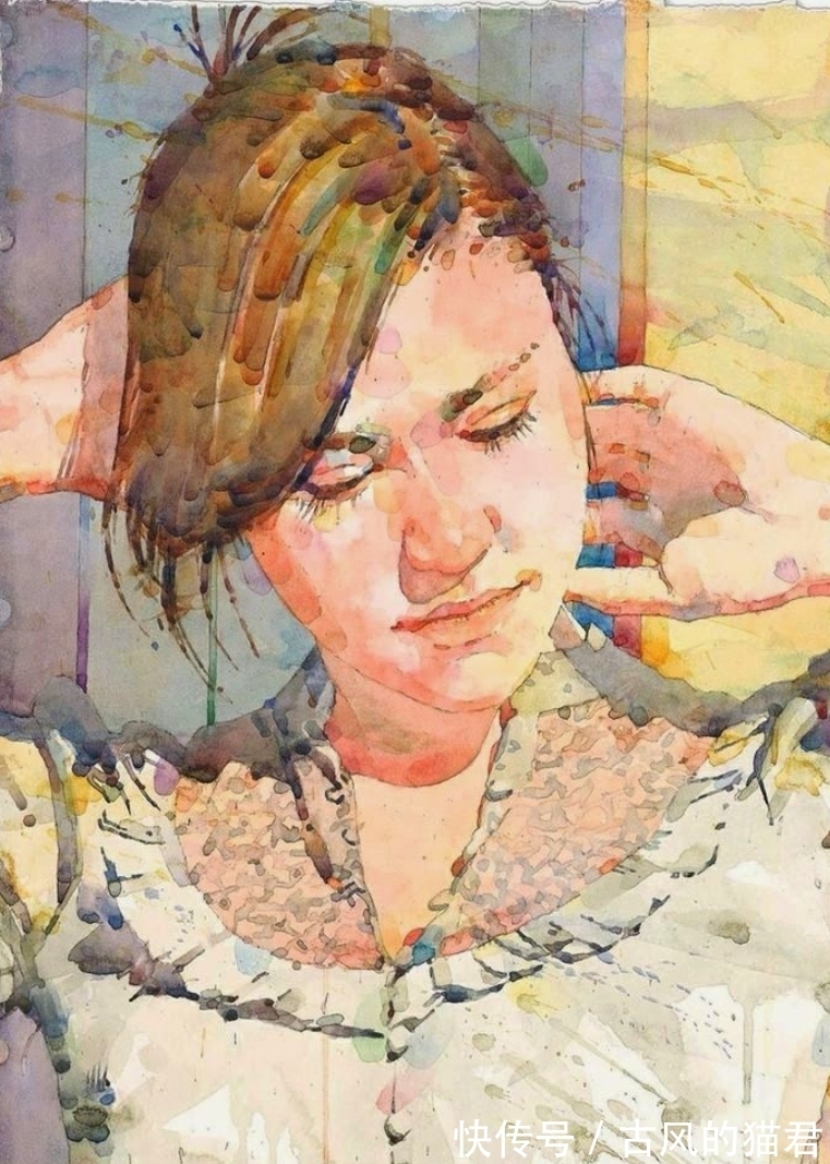 水彩画$这样的肖像画才称得上生动和传神——特德·纳托的水彩艺术尔