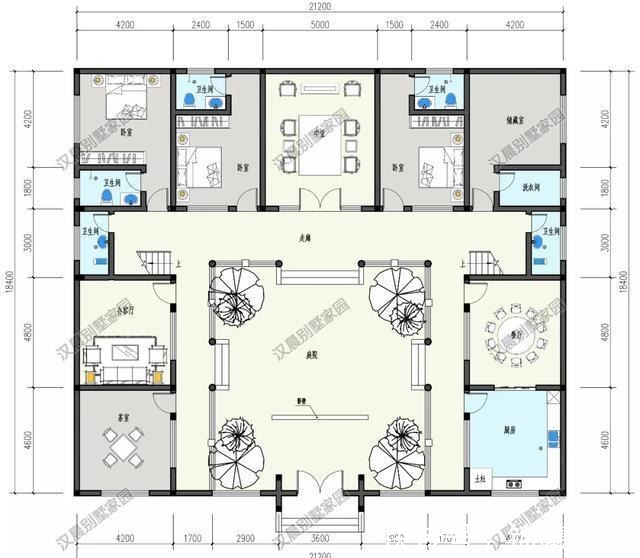 中式|对称式传统中式二层别墅,流传千年准没错,农村就应该建这种房子