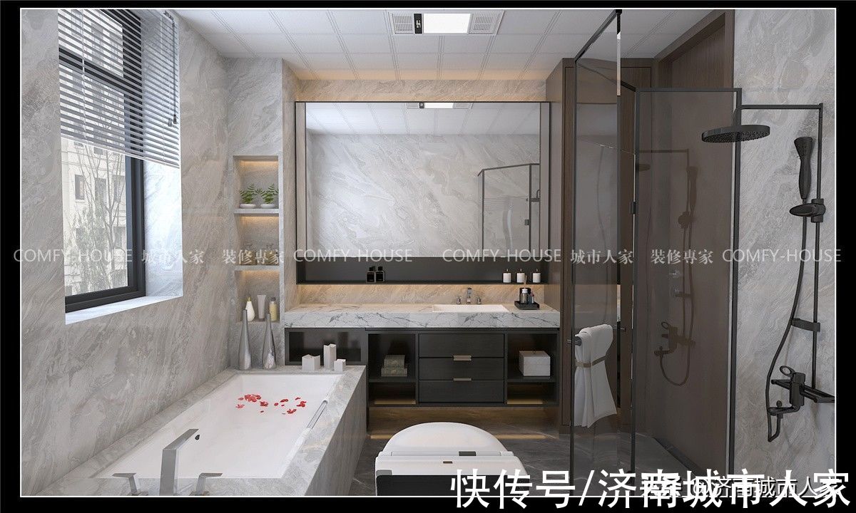 装修|长清湖润园166平现代风格装修效果图