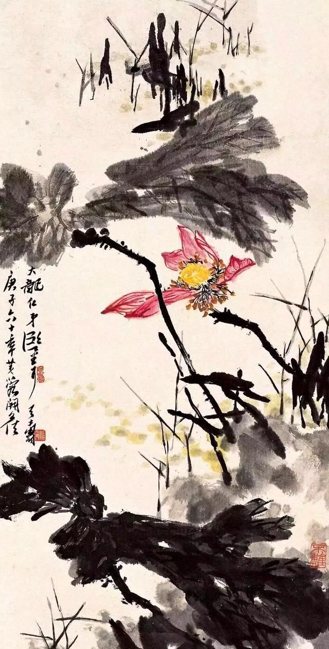 齐白石!他画荷花墨色简练,简单几笔足够学一辈子,专家却表示不服气?