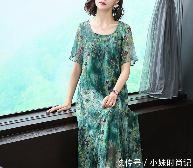 真丝|新上的真丝裙, 上身显嫩又洋气