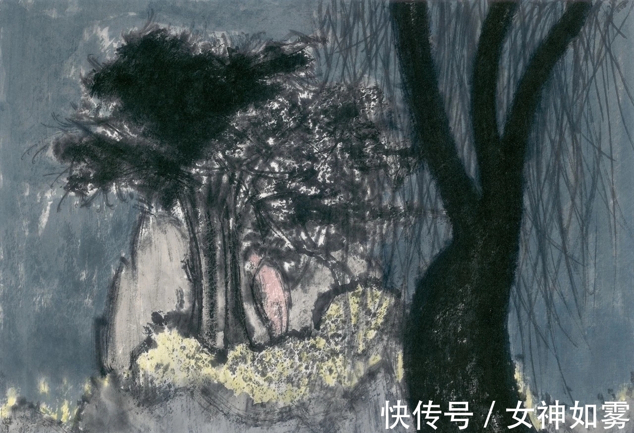 中国画$曹鑫中国画|有意渲染一种神秘而幽深的气氛