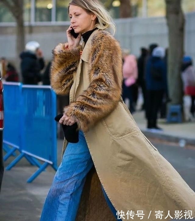皮毛 冬天的高级感,一件大衣就够了
