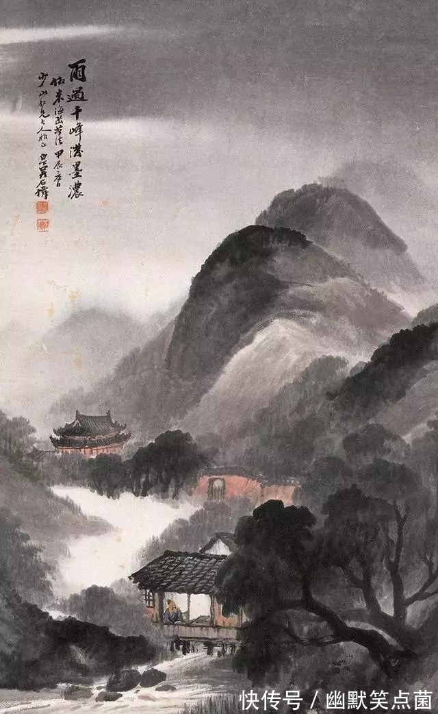 烟雨蒙蒙$海派山水画大家|吴石仙的烟雨蒙蒙