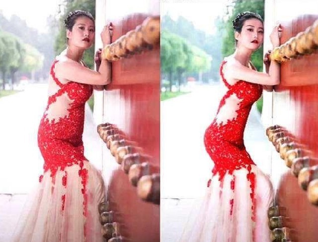 网红感|“婚照P到认不出自己”前后差距太大!这样的婚纱照有意义吗?