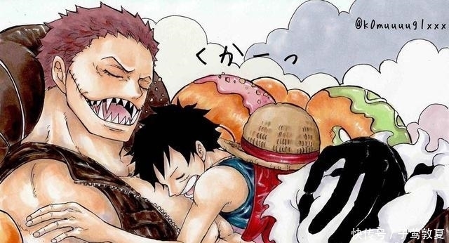 分享|海贼王:卡二壁纸分享,萌版卡二与甜甜圈融合,暗黑版散发霸气