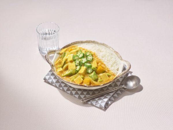 咖喱饭|时蔬秋葵豆腐咖喱饭