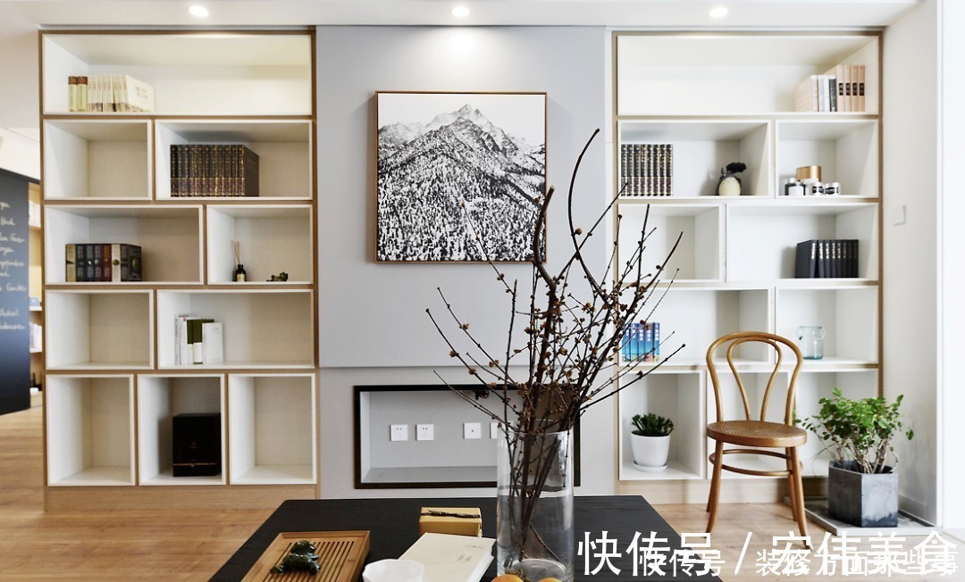 玄关|166㎡现代主义3室2厅，电视背景墙还能这样设计！