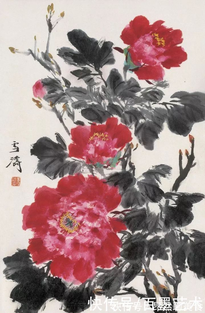 小写意@唯有牡丹真国色!小写意牡丹画150幅,美醉了