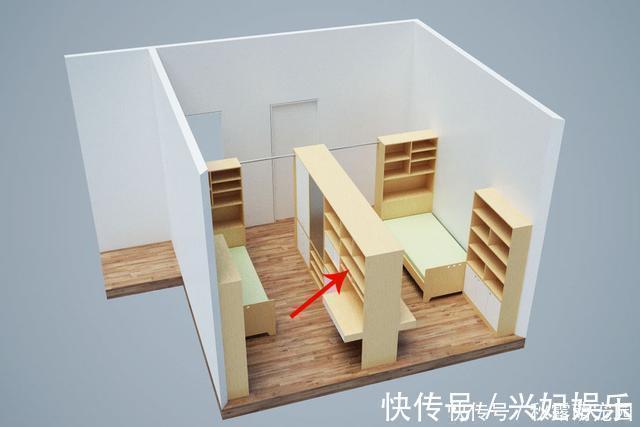 二胎家庭|越来越多二胎家庭都不做上下铺了！书架当隔断，一儿一女一人一间