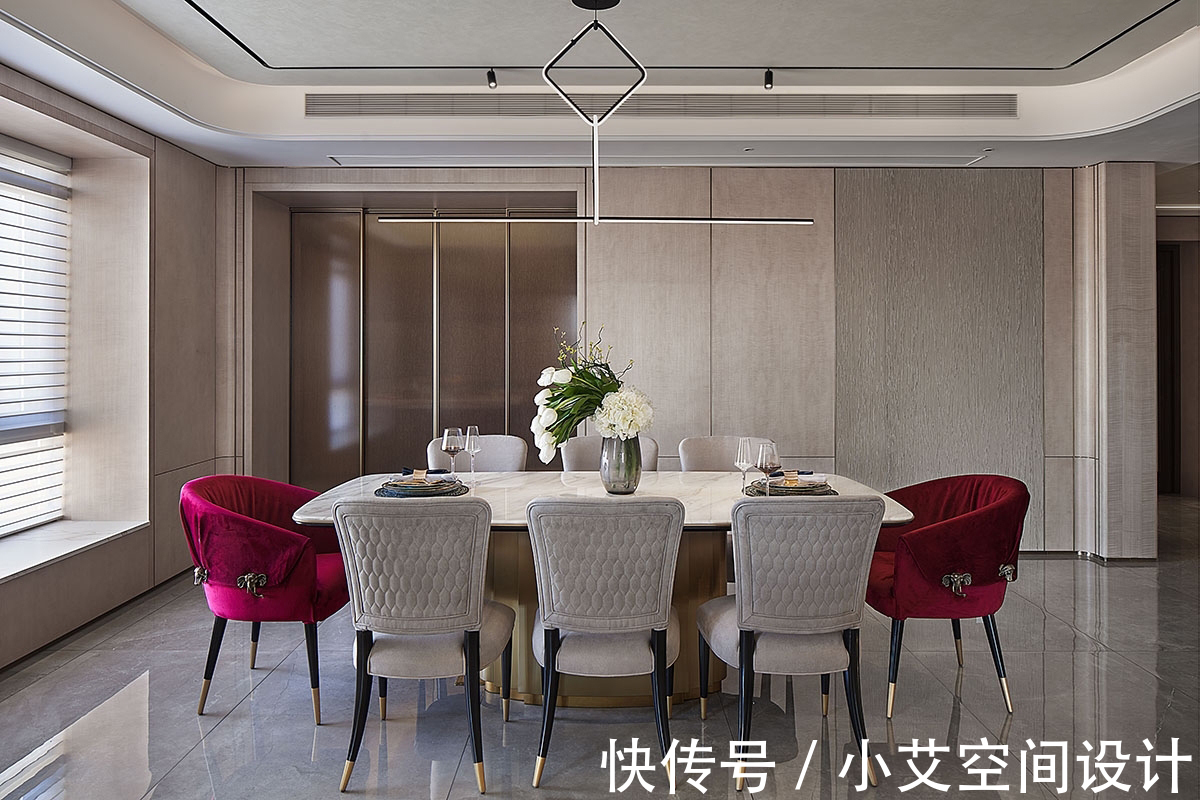 新颖|243㎡大平层软装设计,带给人时尚新颖的感觉!